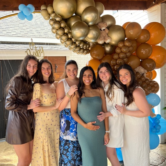 Free People Strapless Teal Dress - Picture 5 of 5